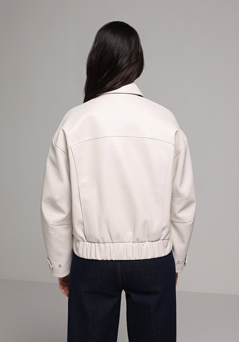 Зображення Куртка З Еко-шкіри Жіноча Бежева Cl1077991