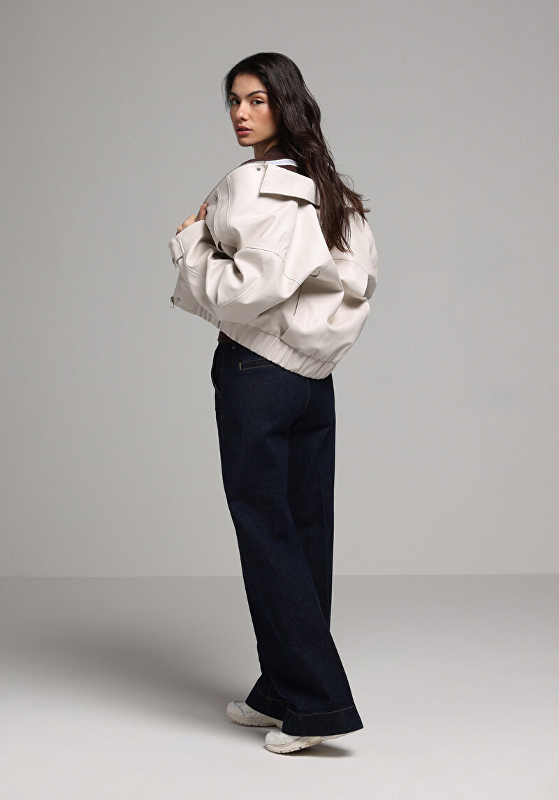 Зображення Куртка З Еко-шкіри Жіноча Бежева Cl1077991