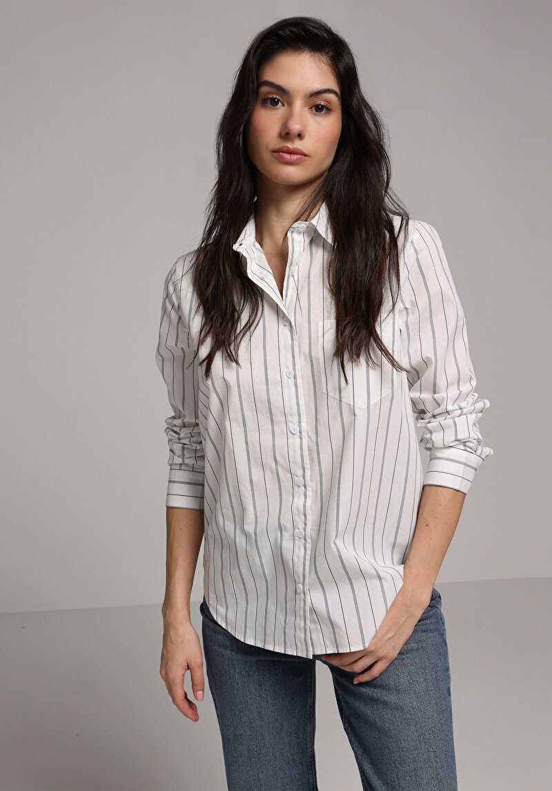 Зображення Сорочка З Довгим Рукавом Жіноча Біла  Cl1077998