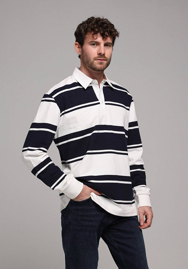 Зображення Футболка З Довгим Рукавом Чоловіча Синя  Cl1077434