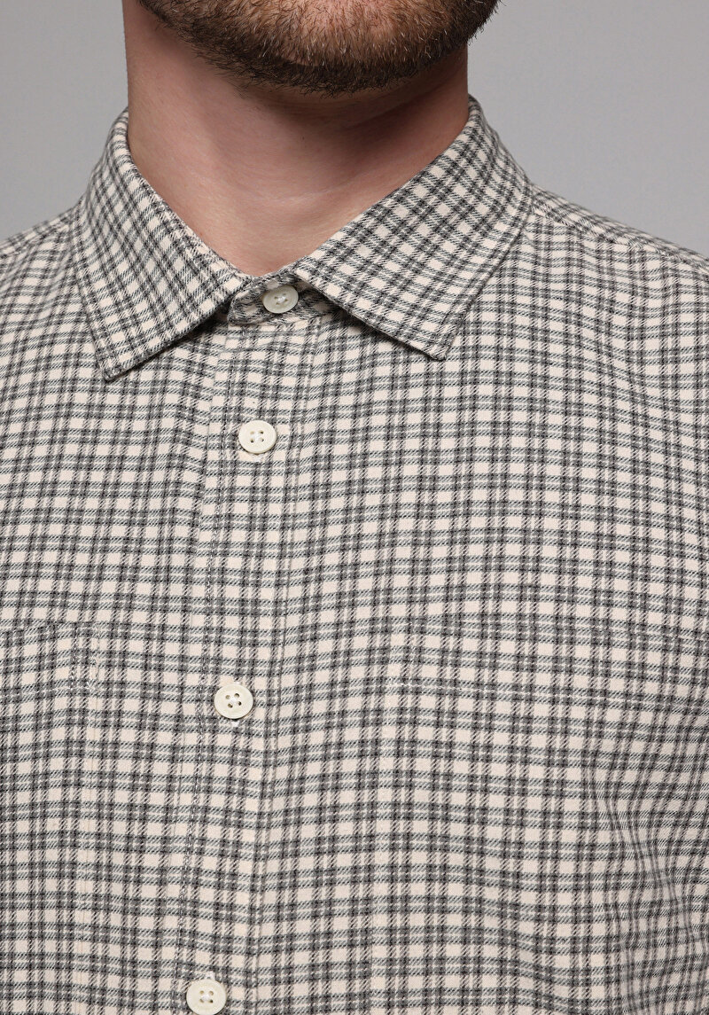 Показати інформацію про Сорочка З Довгим Рукавом Чоловіча Бежева  Cl1077705