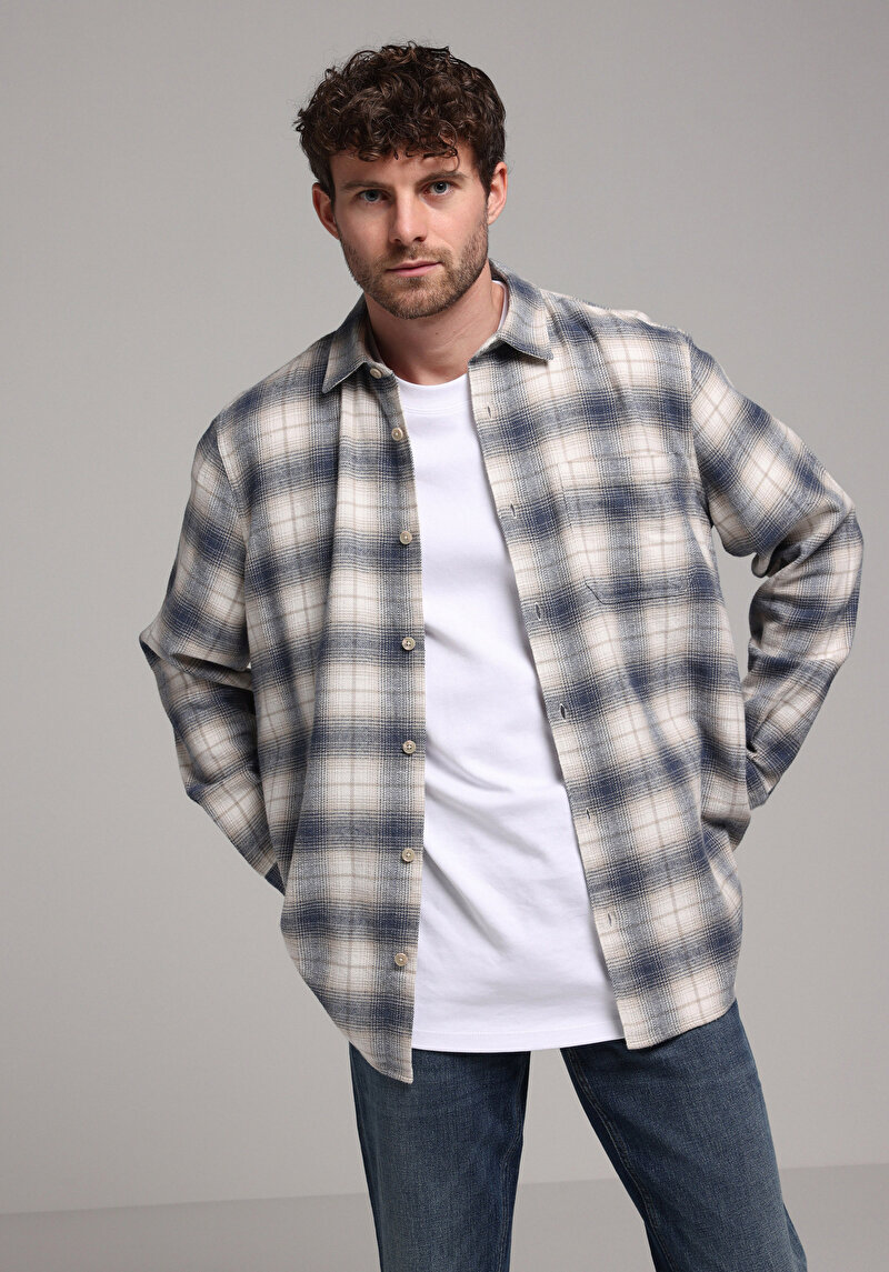 Зображення Сорочка З Довгим Рукавом Чоловіча Блакитна Cl1077505