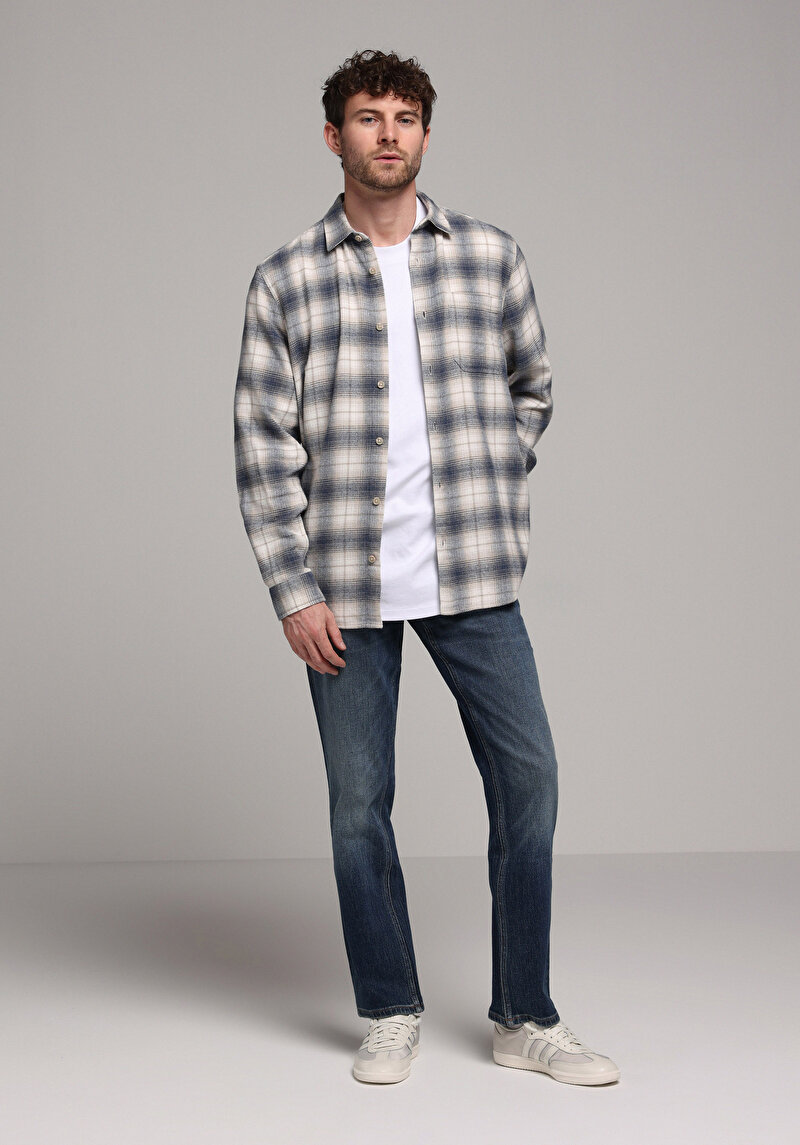 Зображення 045 David Джинси Чоловічі Блакитні Класичного Крою Cl1078166