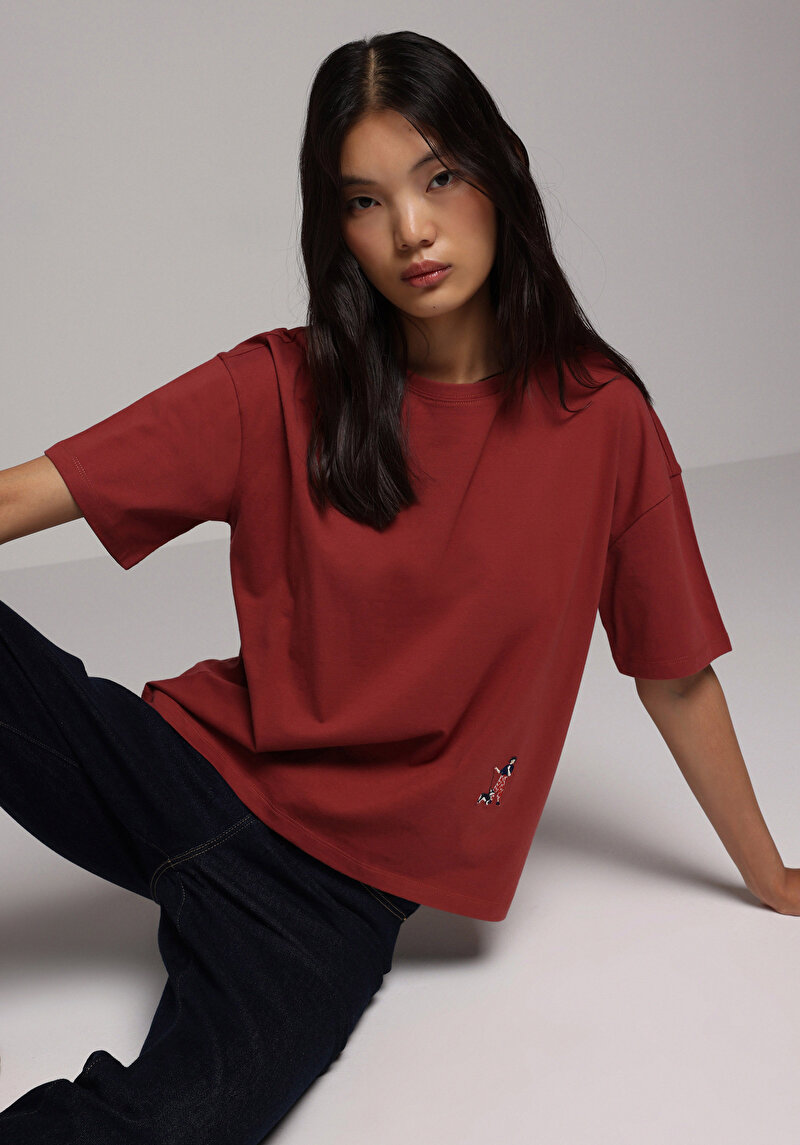 Зображення Футболка З Коротким Рукавом Жіноча Помаранчева Cl1077681