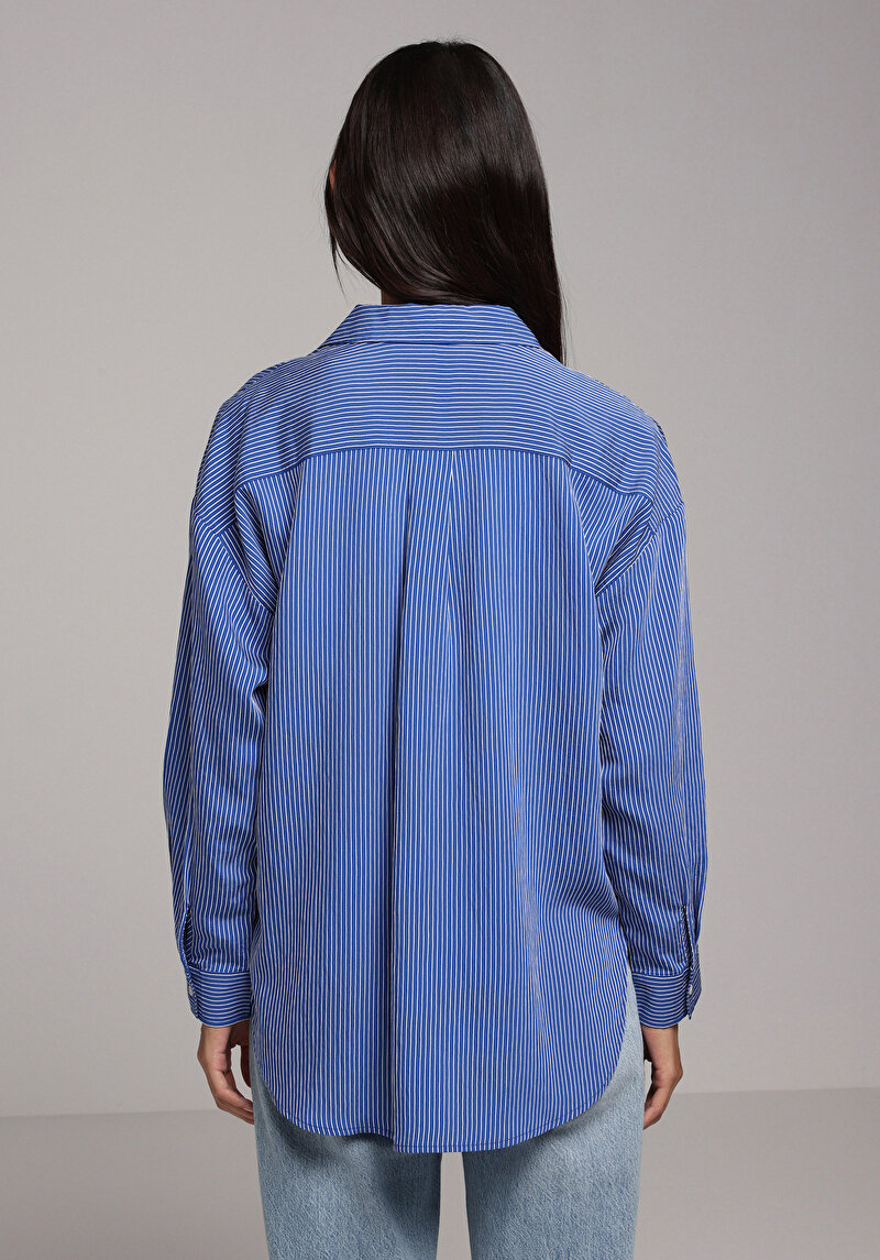 Зображення Сорочка З Довгим Рукавом Жіноча Блакитна Cl1078109