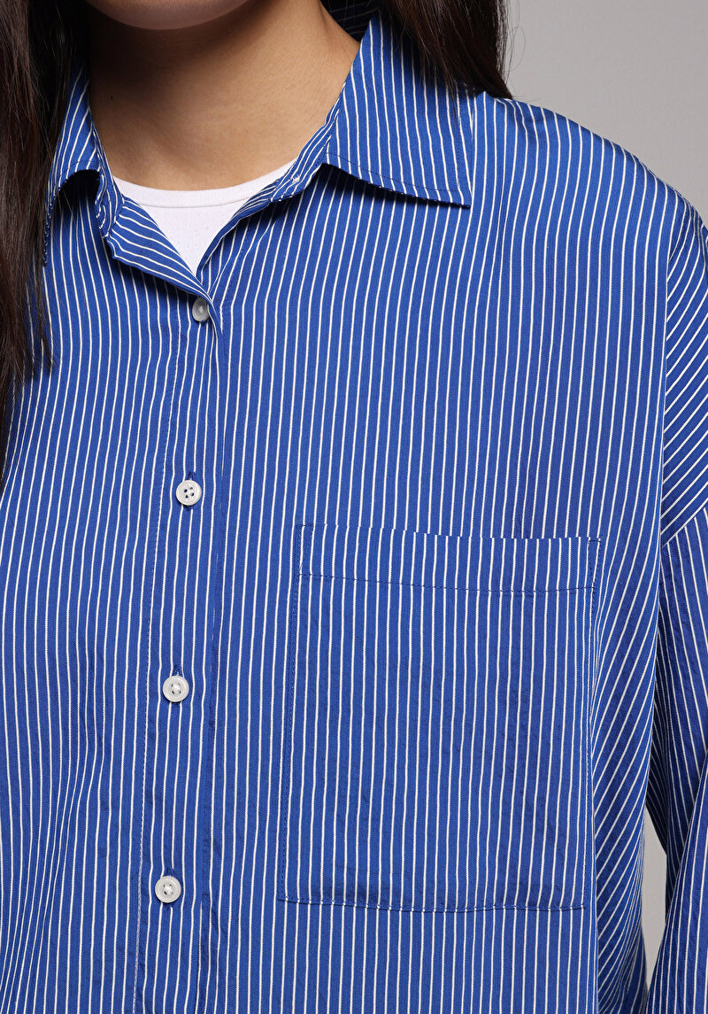 Зображення Сорочка З Довгим Рукавом Жіноча Блакитна Cl1078109