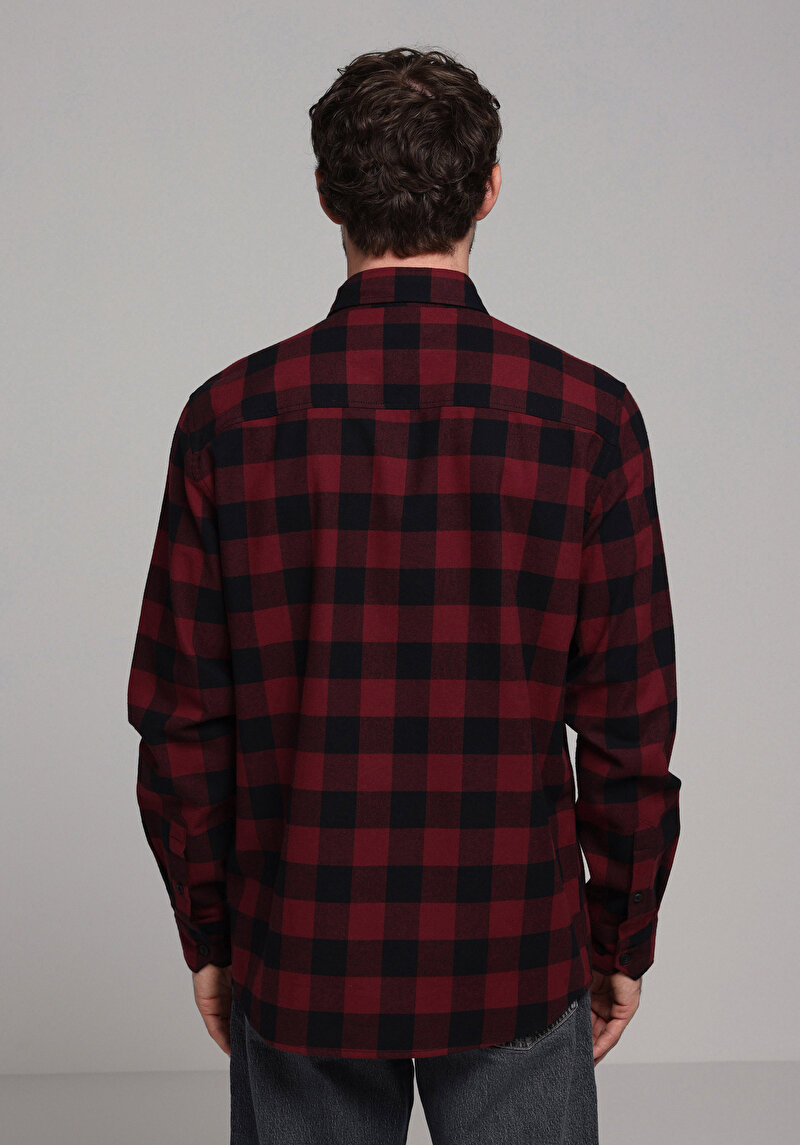 Зображення Сорочка З Довгим Рукавом Чоловіча Бордова Cl1077585