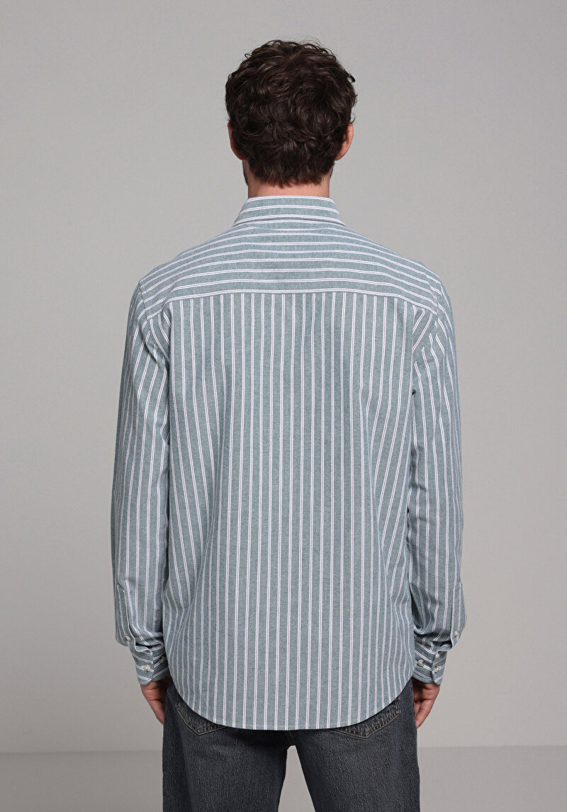 Зображення Сорочка З Довгим Рукавом Чоловіча Зелена Cl1077590