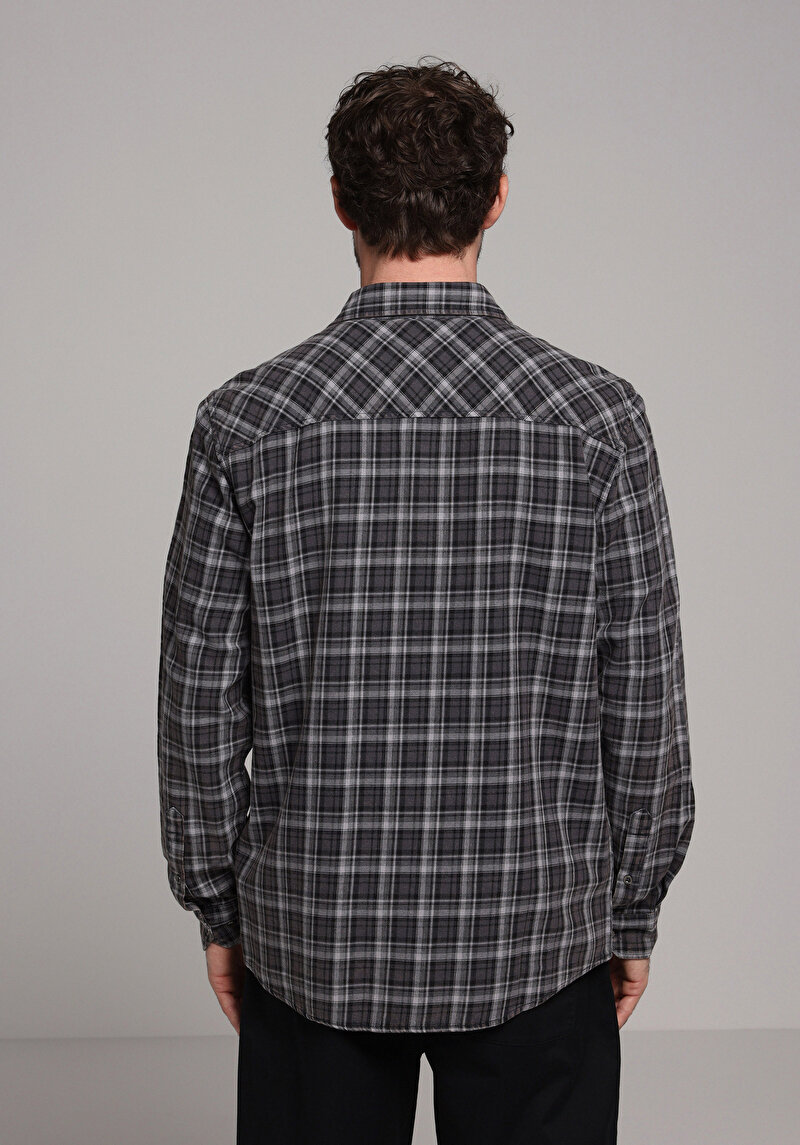 Зображення Сорочка З Довгим Рукавом Чоловіча Сіра Cl1077694