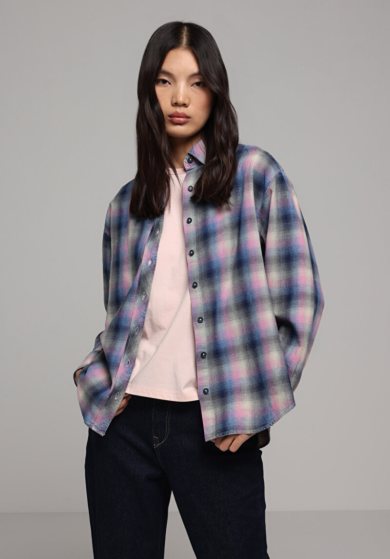 Зображення Сорочка З Довгим Рукавом Жіноча Блакитна  Cl1078297