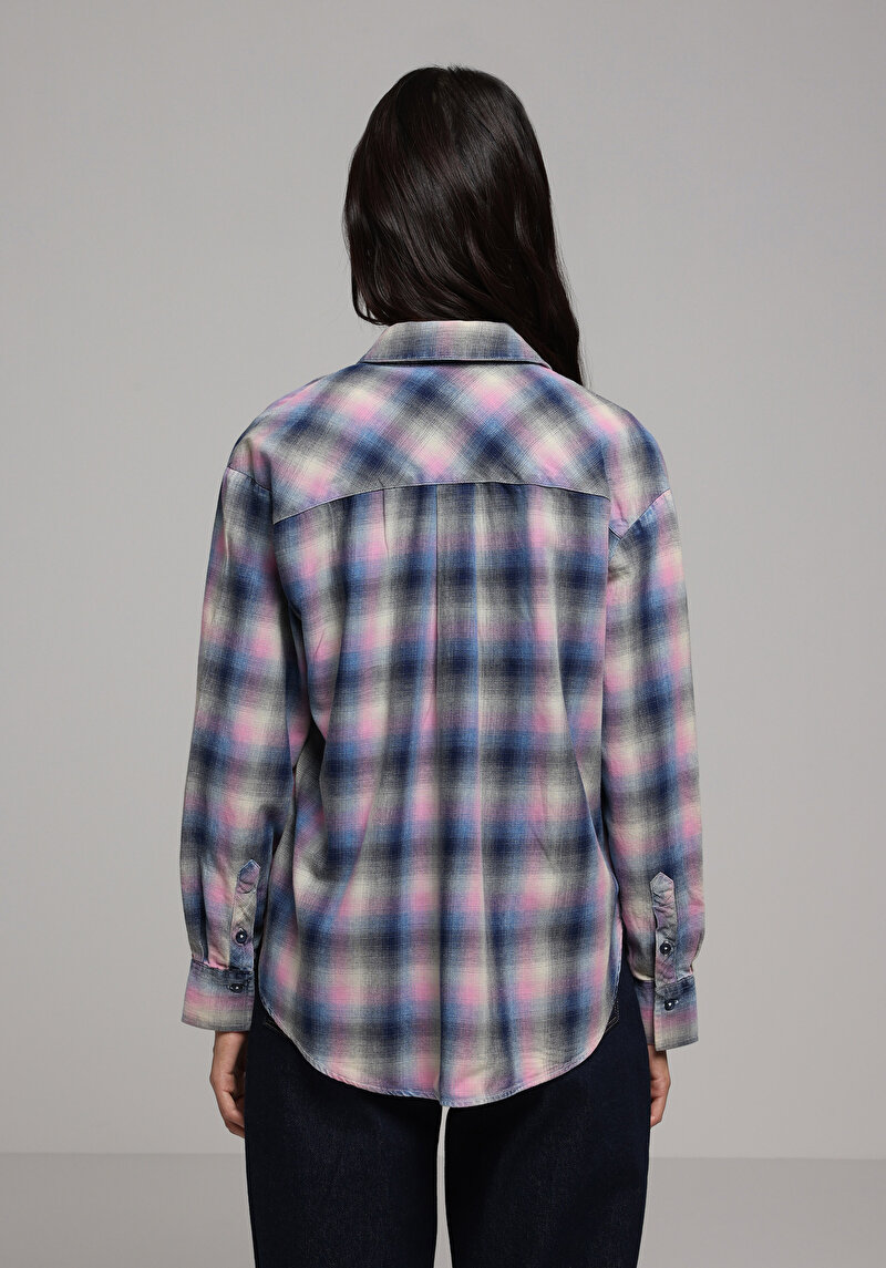 Зображення Сорочка З Довгим Рукавом Жіноча Блакитна Cl1078297