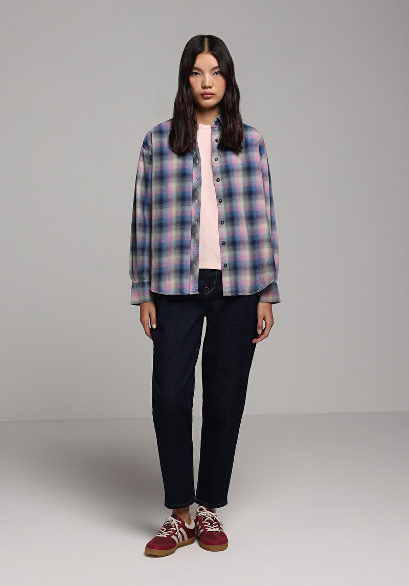 Зображення Сорочка З Довгим Рукавом Жіноча Блакитна Cl1078297