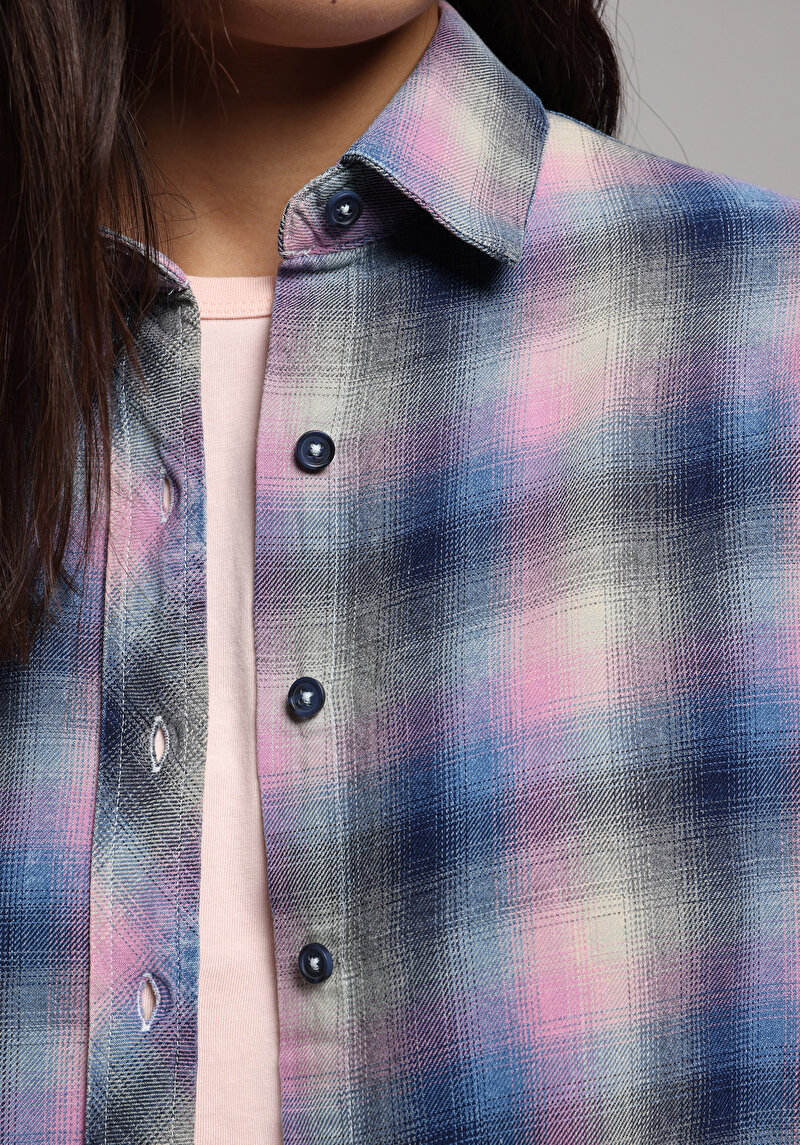 Зображення Сорочка З Довгим Рукавом Жіноча Блакитна Cl1078297