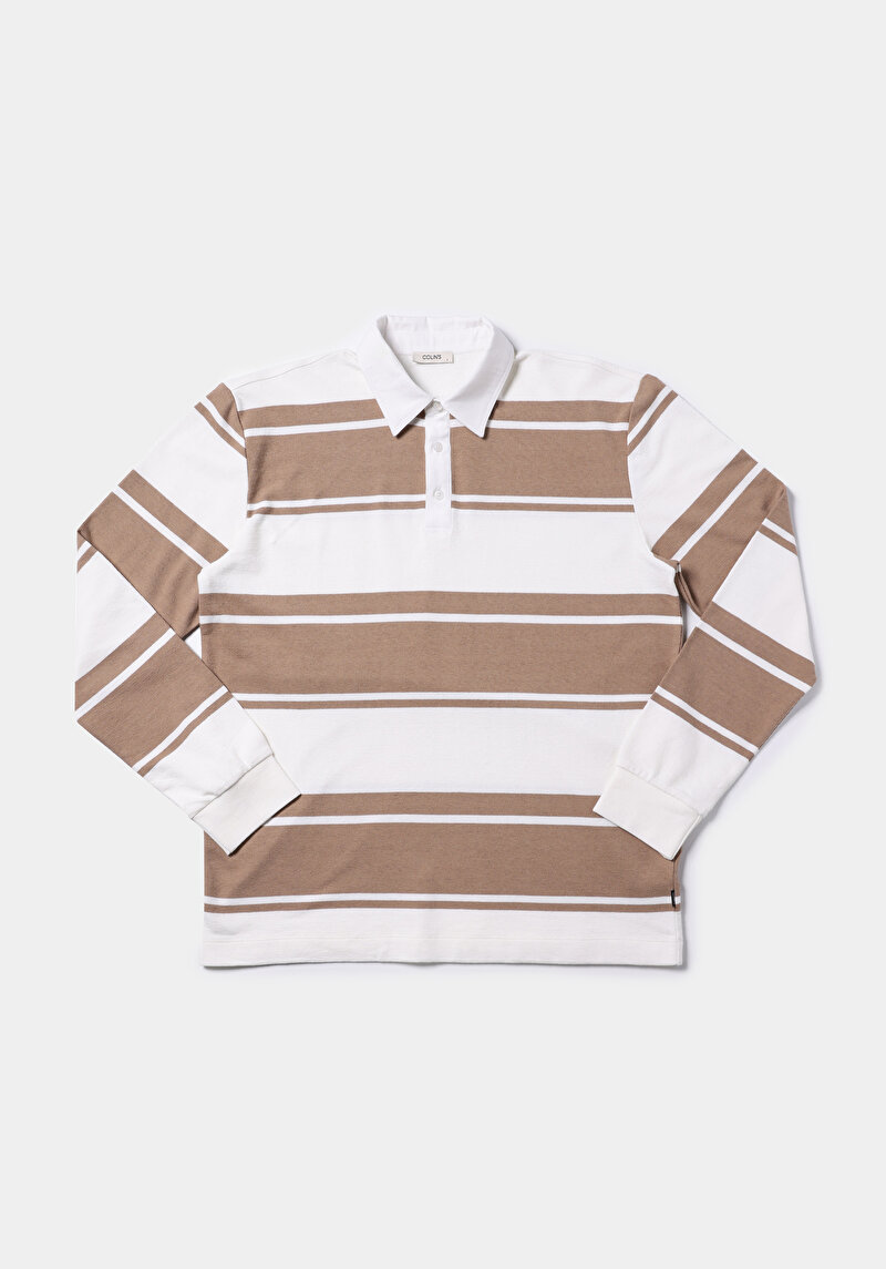 Зображення Футболка З Довгим Рукавом Чоловіча Бежева  Cl1077435