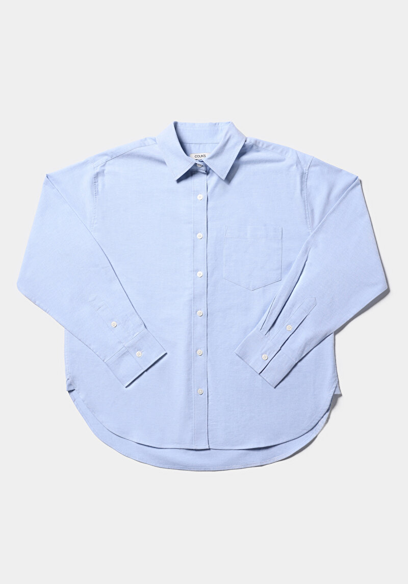 Зображення Сорочка З Довгим Рукавом Жіноча Блакитна Cl1078107