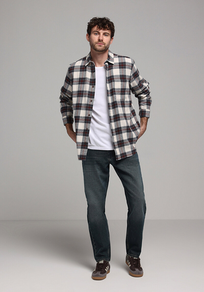 Зображення Сорочка З Довгим Рукавом Чоловіча Бордова Cl1077583