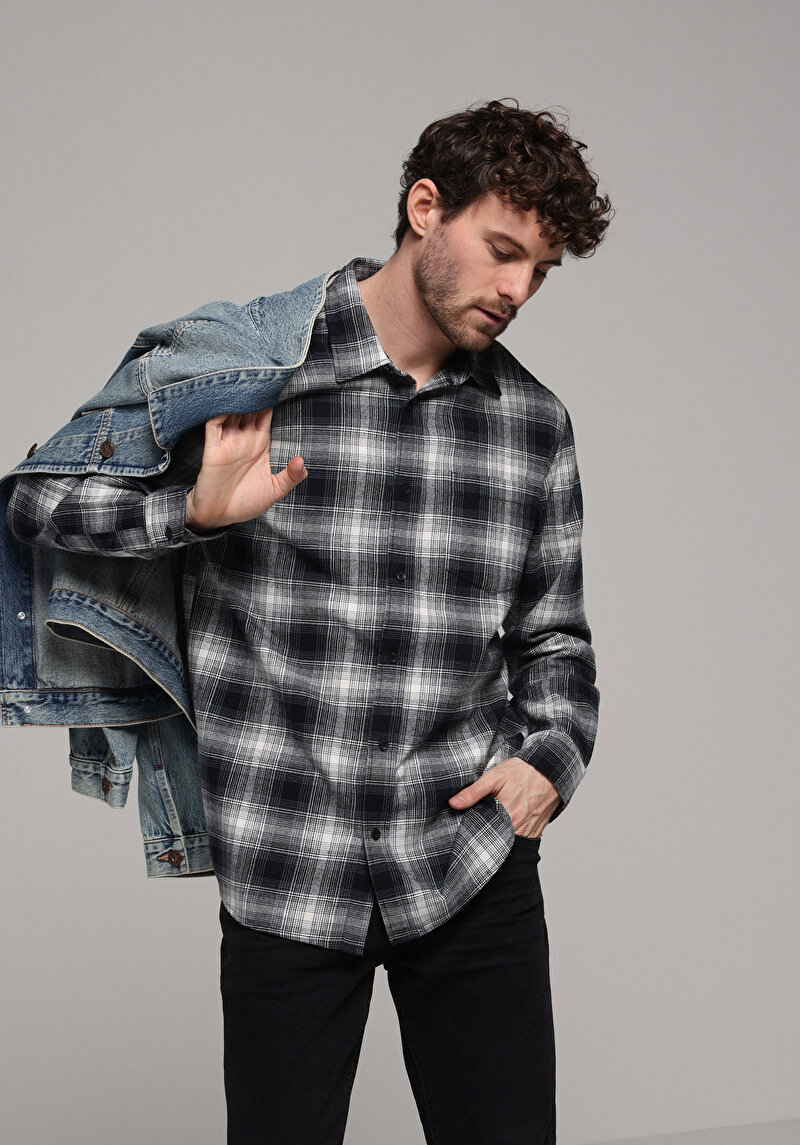 Зображення Сорочка З Довгим Рукавом Чоловіча Синя Cl1077584