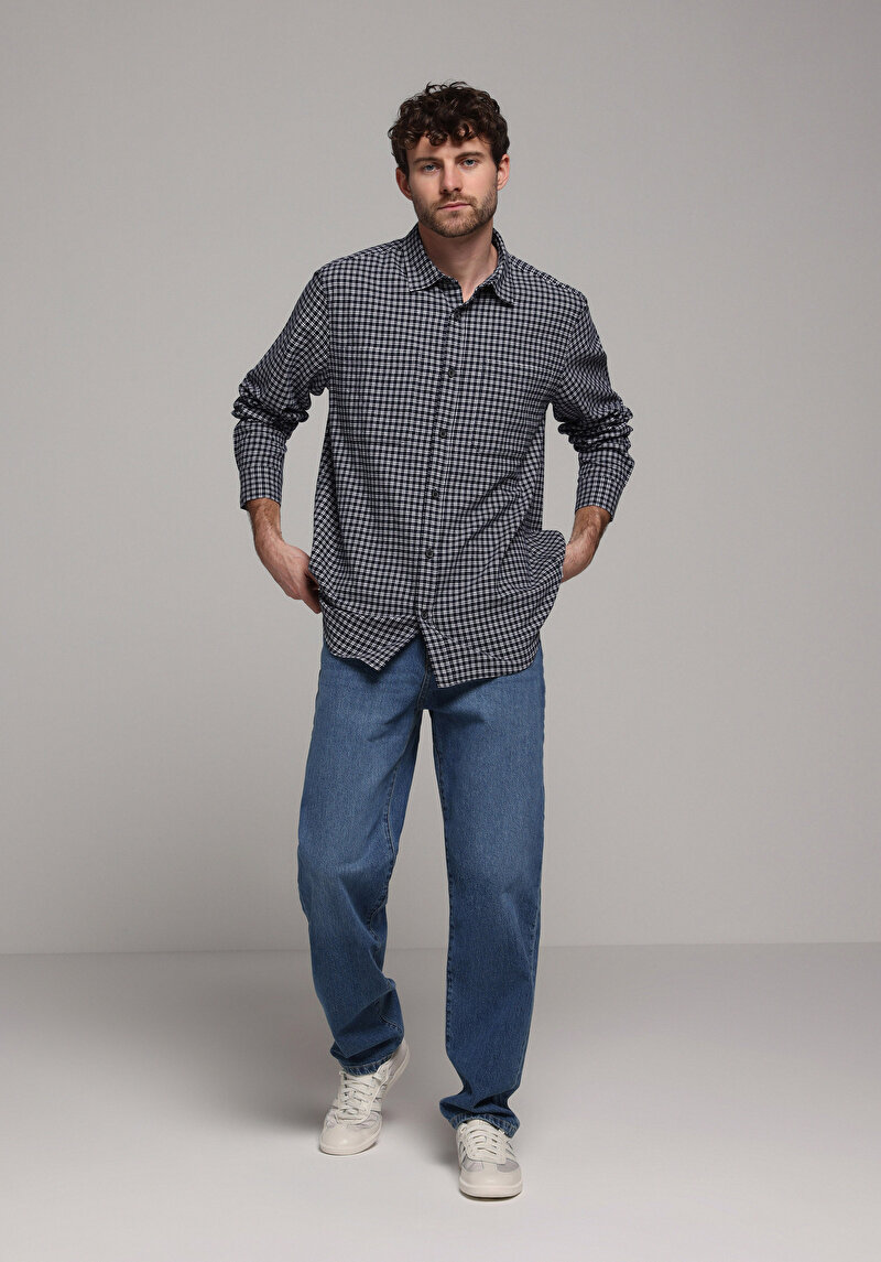 Зображення Сорочка З Довгим Рукавом Чоловіча Синя Cl1077705