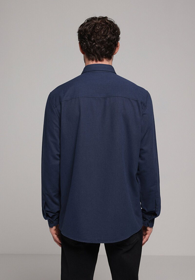 Зображення Сорочка З Довгим Рукавом Чоловіча Синя Cl1078055