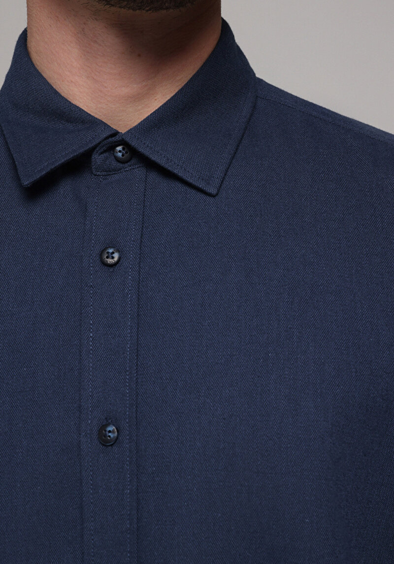 Зображення Сорочка З Довгим Рукавом Чоловіча Синя Cl1078055