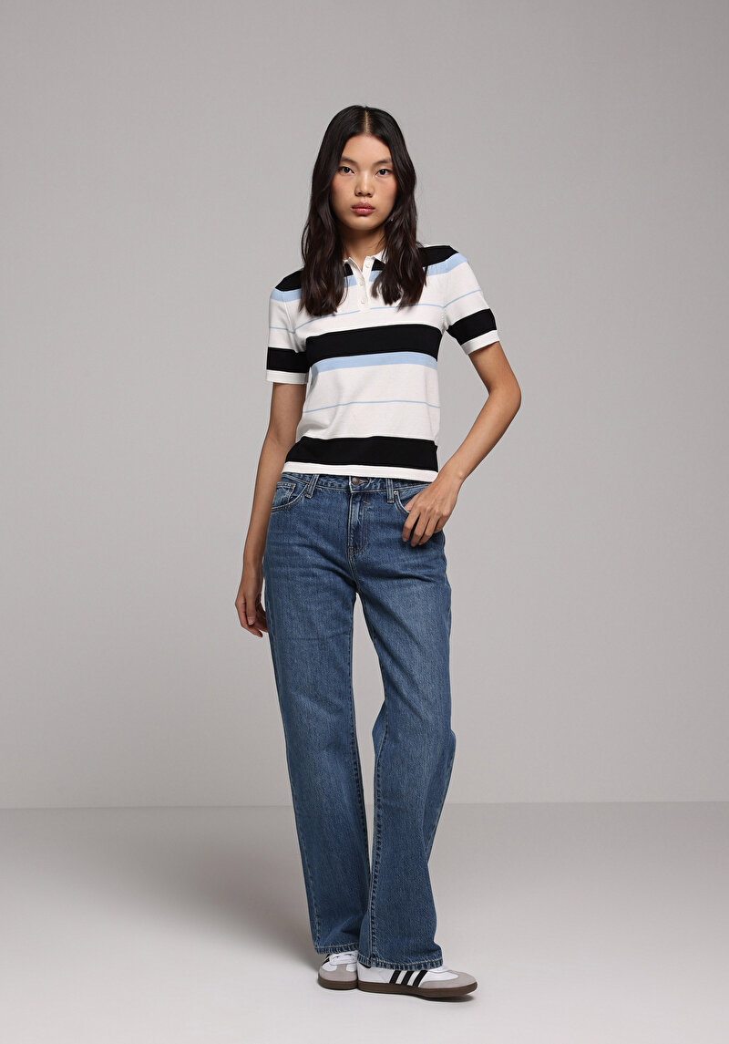 Зображення Джинси Жіночі Блакитні Прямого Крою Cl1078212