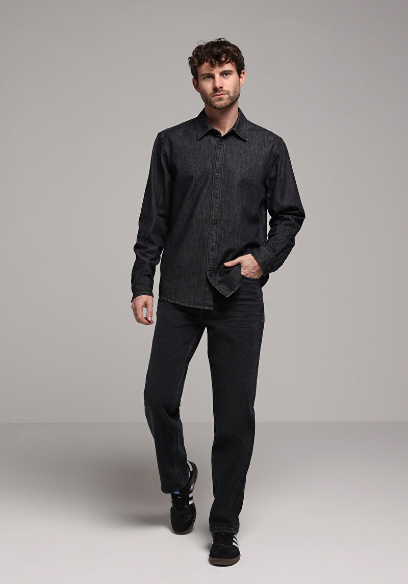 Показати інформацію про 021 Joel Сорочка З Довгим Рукавом Чоловіча Чорна  Cl1078188