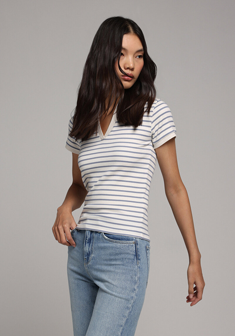 Зображення Футболка З Коротким Рукавом Жіноча Блакитна  Cl1079584