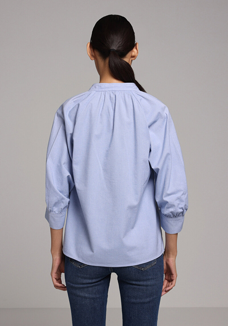 Показати інформацію про Сорочка З Довгим Рукавом Жіноча Блакитна  Cl1077686