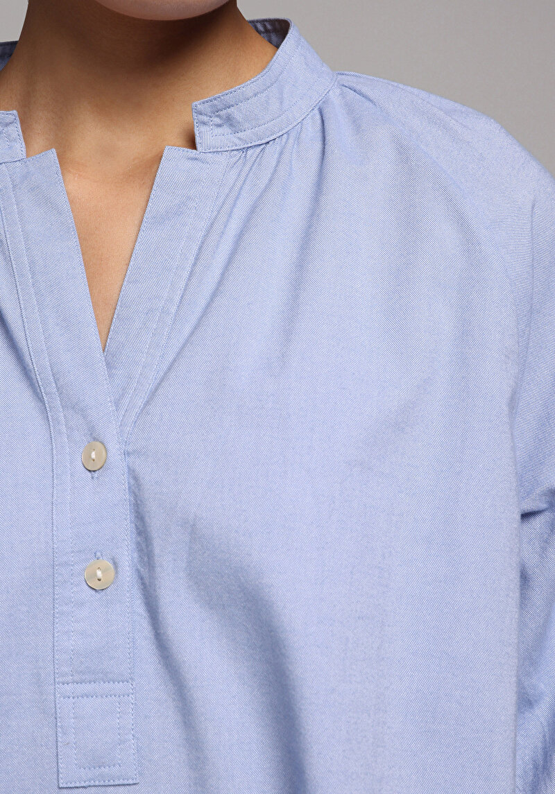 Зображення Сорочка З Довгим Рукавом Жіноча Блакитна Cl1077686