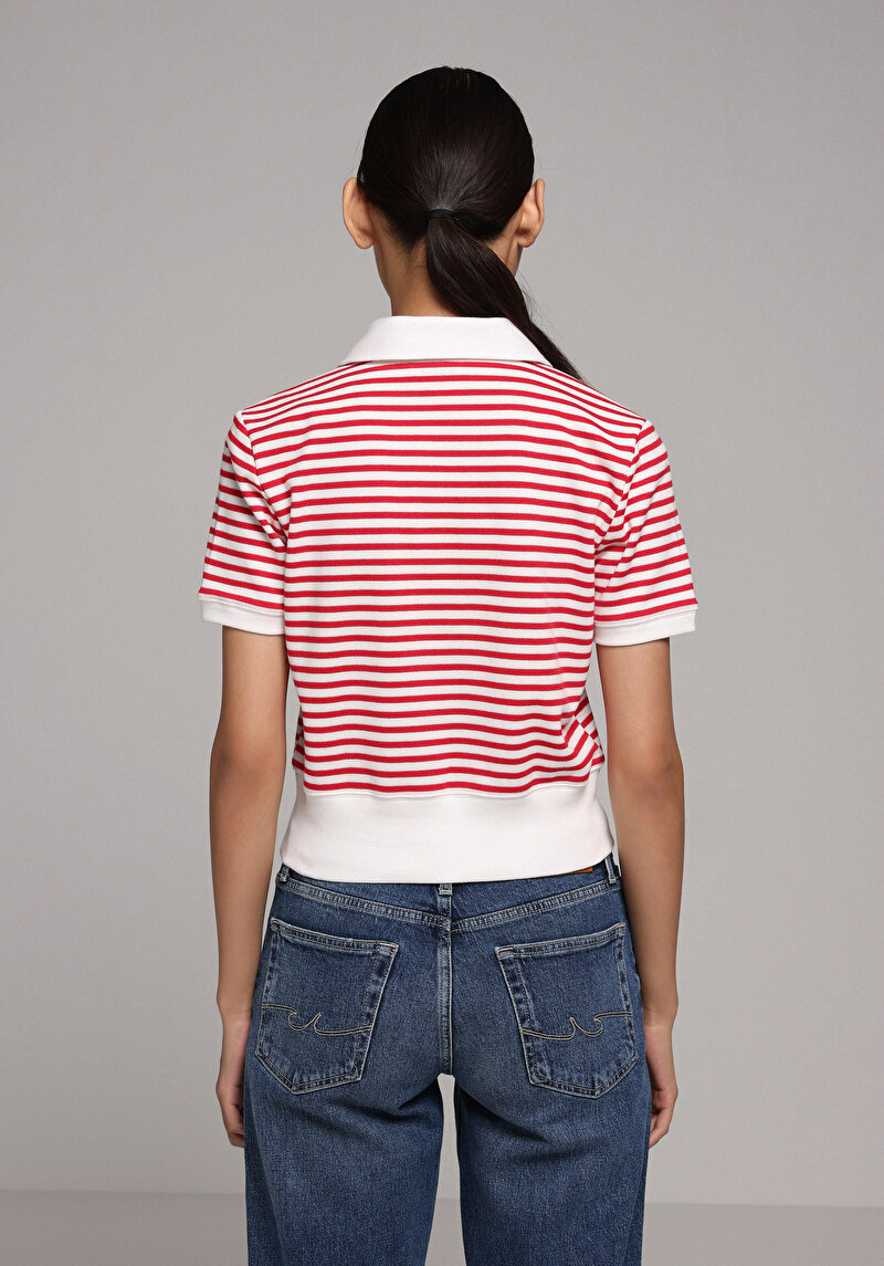 Зображення Теніска Поло З Коротким Рукавом Жіноча Червона