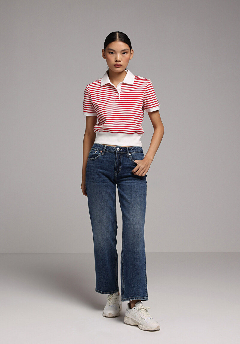 Зображення Теніска Поло З Коротким Рукавом Жіноча Червона