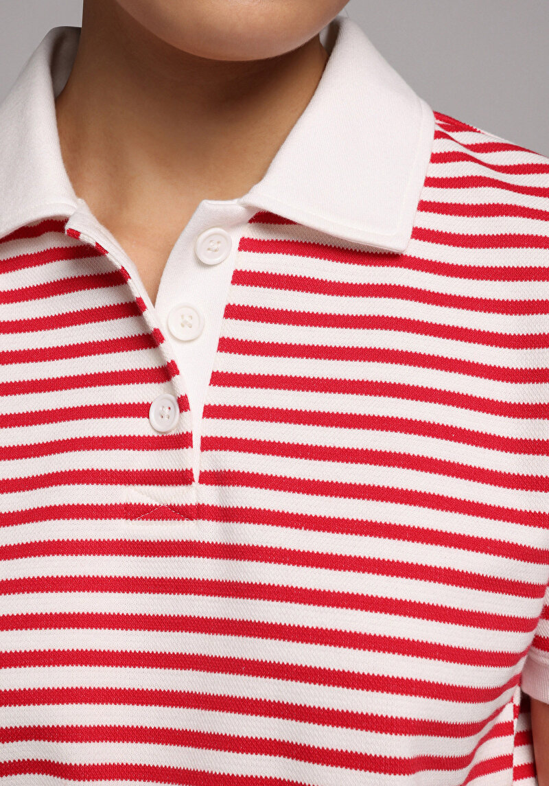 Зображення Теніска Поло З Коротким Рукавом Жіноча Червона