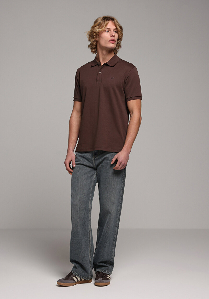 Показати інформацію про Поло З Коротким Рукавом Чоловіче Коричневе