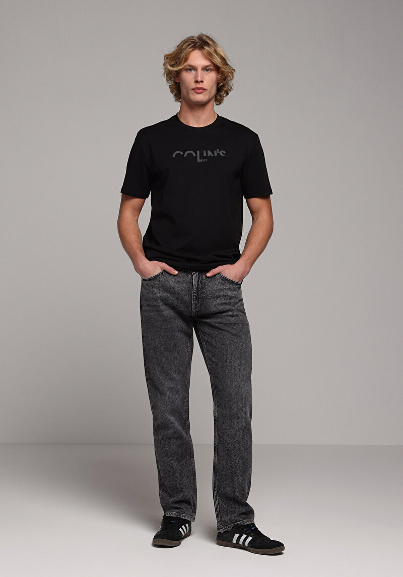 Показати інформацію про Футболка З Коротким Рукавом Чоловіча Чорна