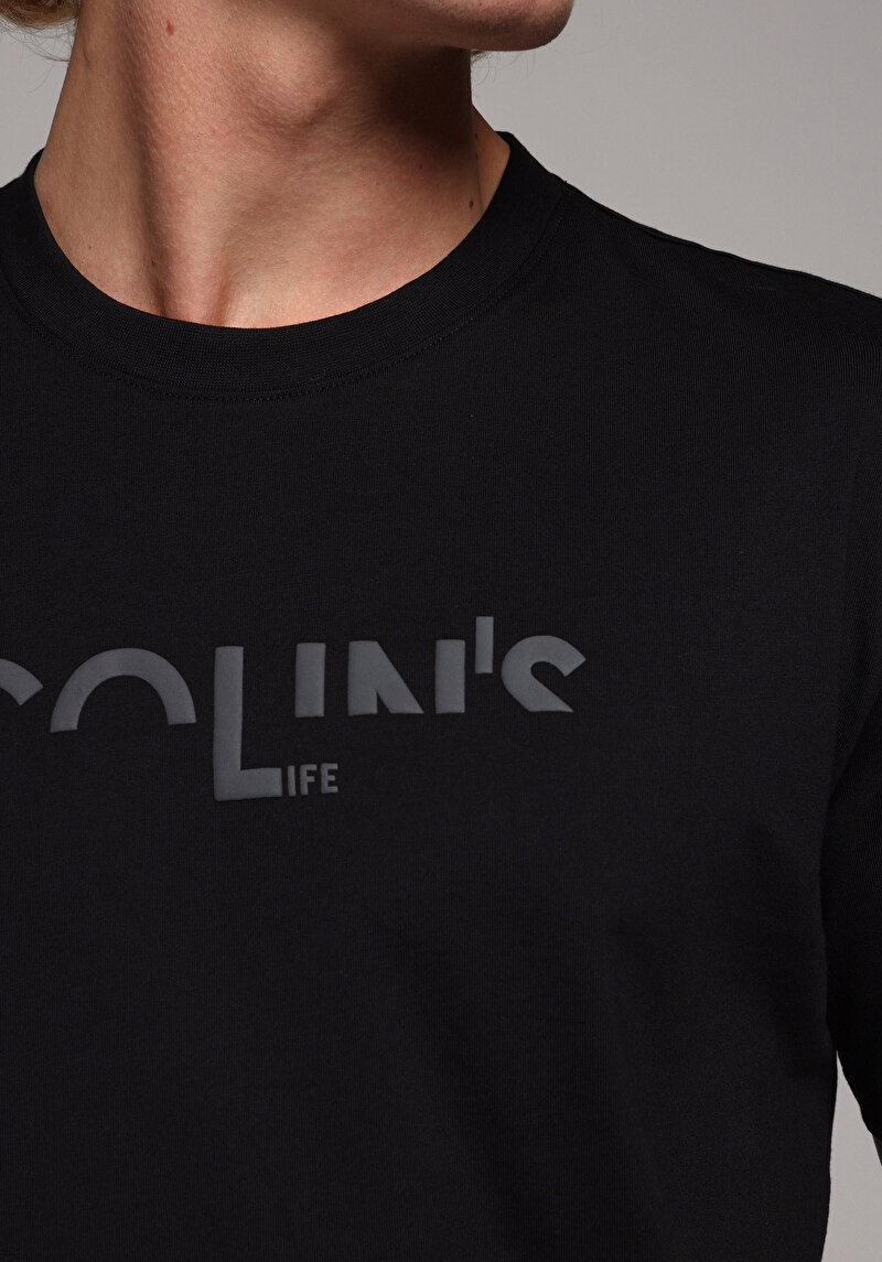 Показати інформацію про Футболка З Коротким Рукавом Чоловіча Чорна