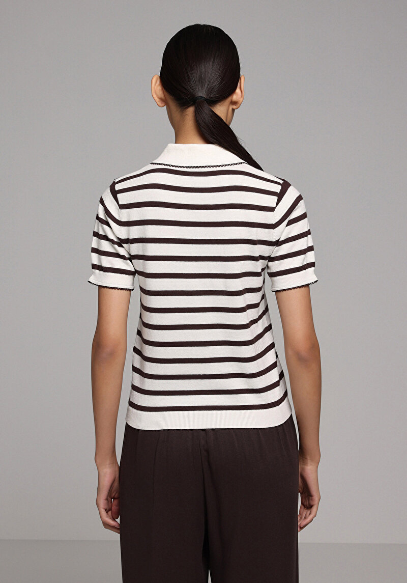 Показати інформацію про Светр Із Коротким Рукавом Жіночий Коричневий