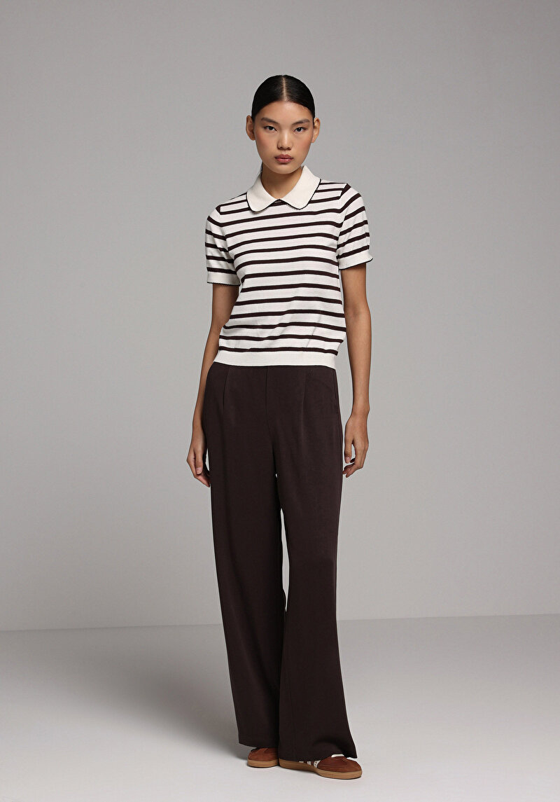 Показати інформацію про Светр Із Коротким Рукавом Жіночий Коричневий