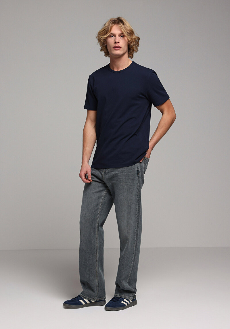 Показати інформацію про Футболка З Коротким Рукавом Чоловіча Синя