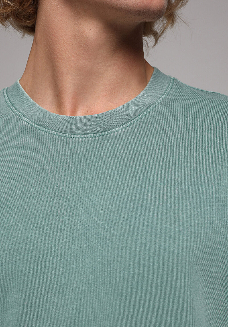 Показати інформацію про Футболка З Коротким Рукавом Чоловіча Зелена