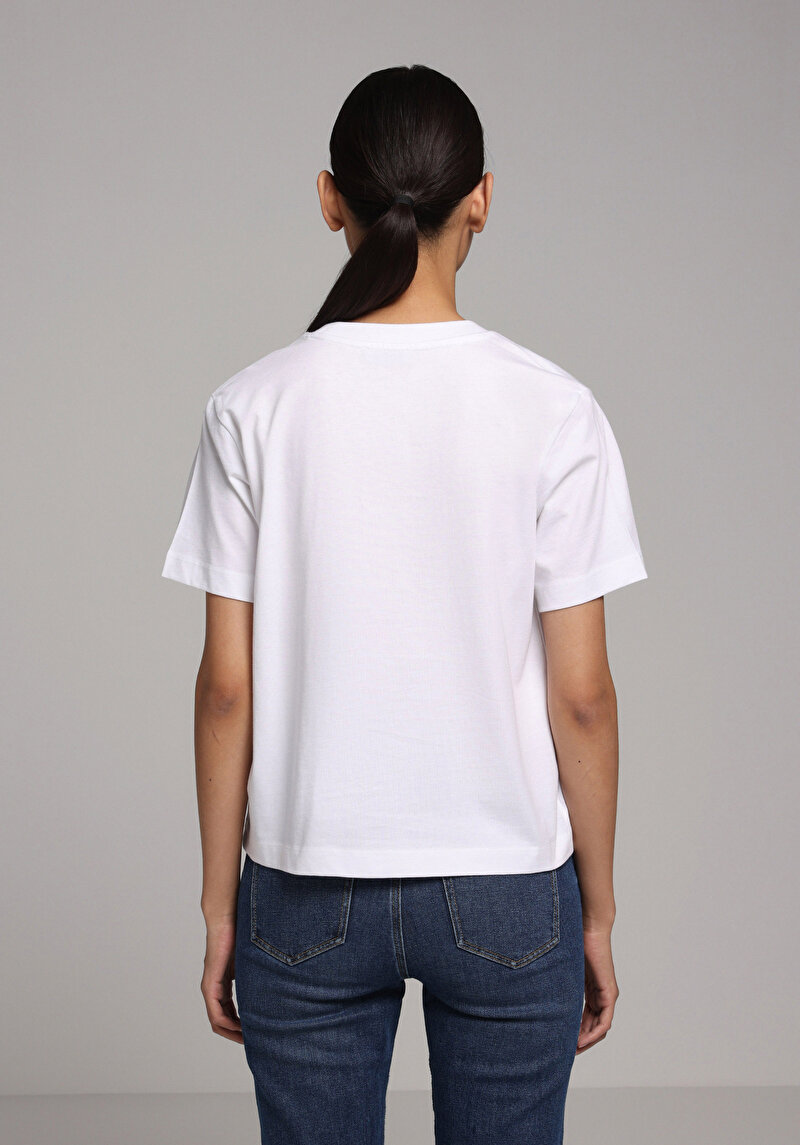 Показати інформацію про Футболка З Коротким Рукавом Жіноча Біла  Cl1078900