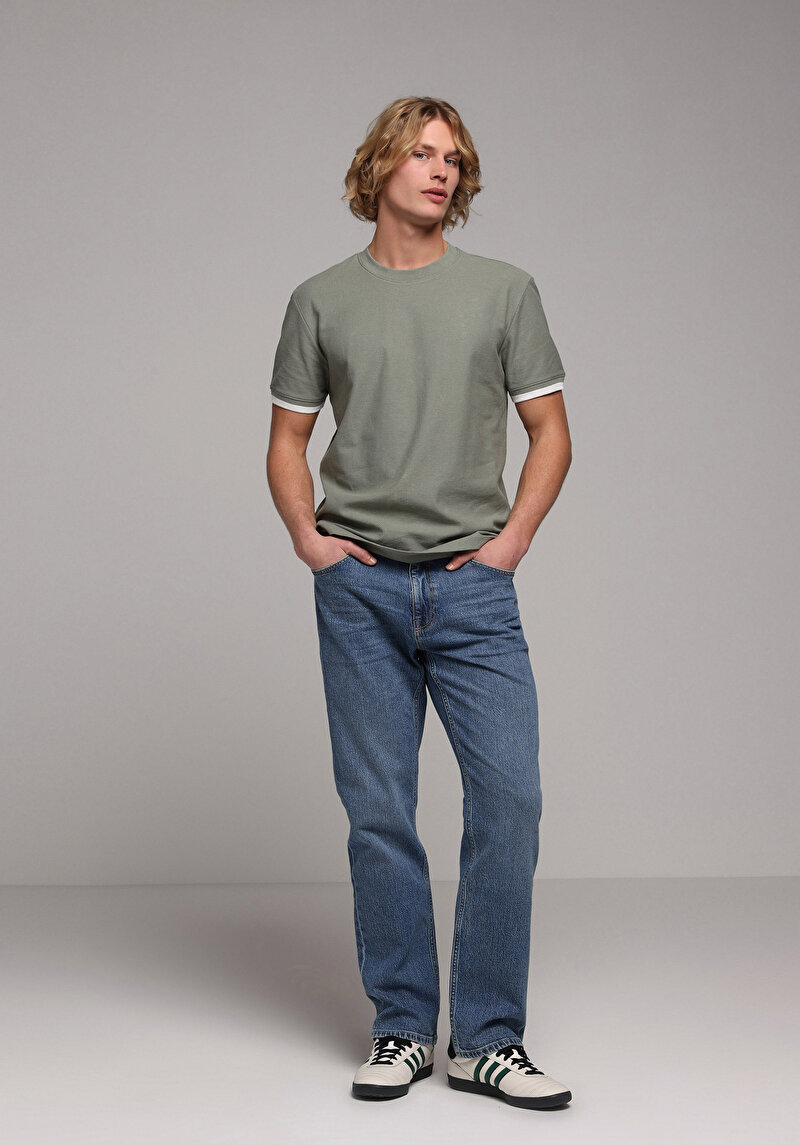 Показати інформацію про Футболка З Коротким Рукавом Чоловіча Зелена