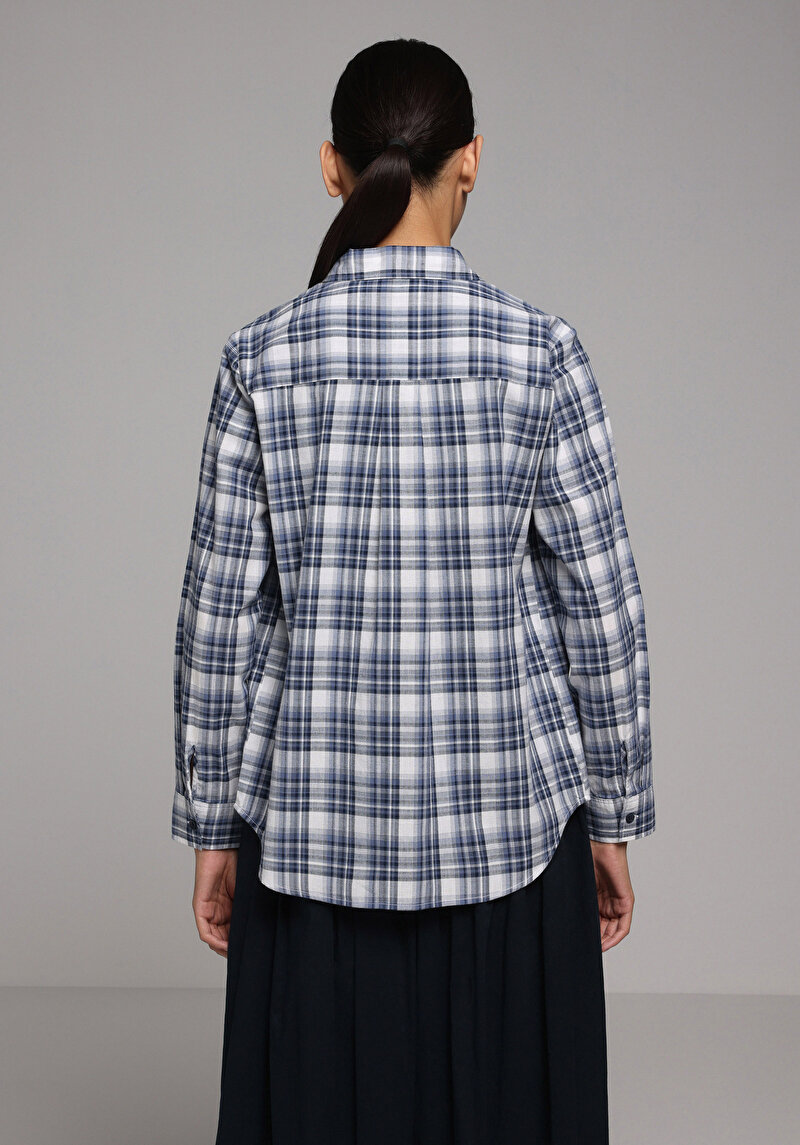 Показати інформацію про Сорочка З Довгим Рукавом Жіноча Синя