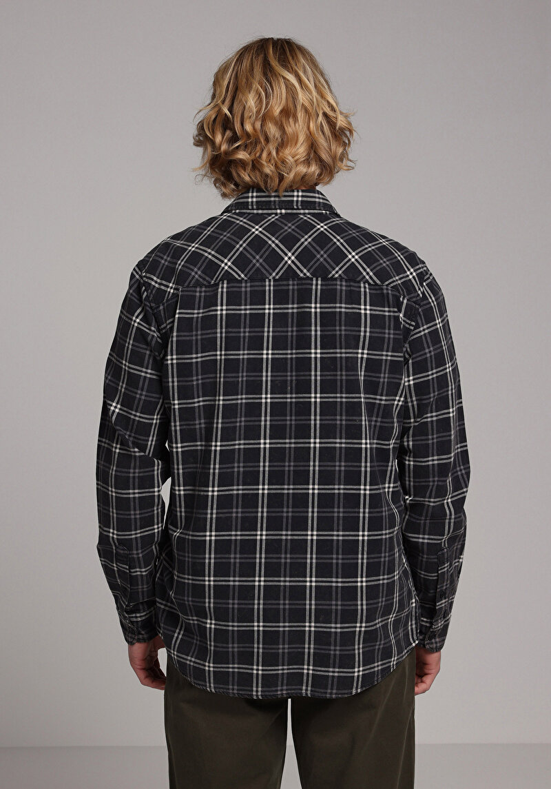 Показати інформацію про Сорочка З Довгим Рукавом Чоловіча Чорна  Cl1079328