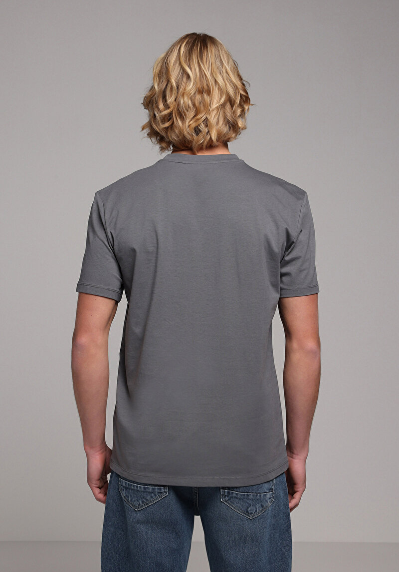 Показати інформацію про Футболка З Коротким Рукавом Чоловіча Сіра