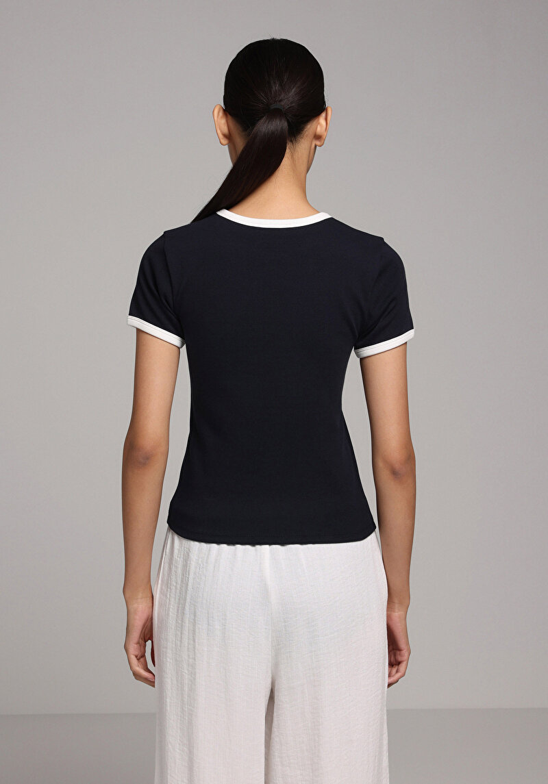 Зображення Футболка З Коротким Рукавом Жіноча Синя