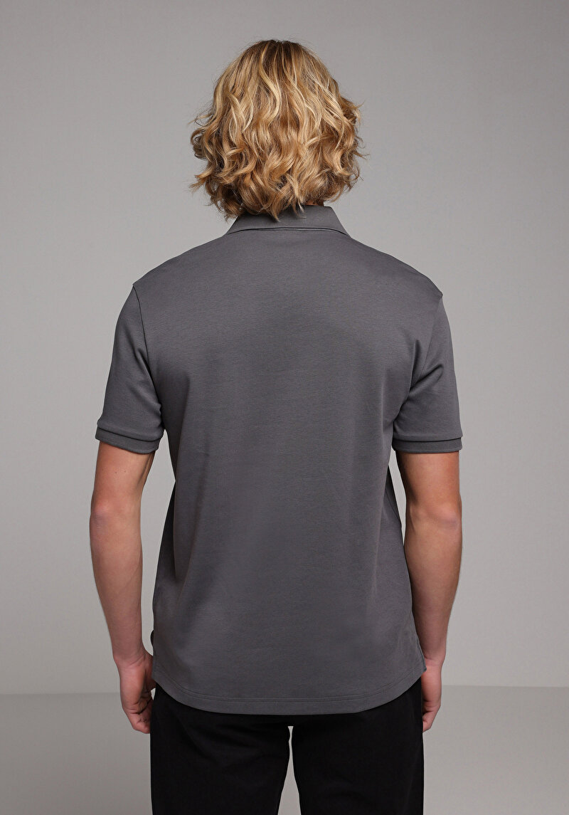 Показати інформацію про Поло З Коротким Рукавом Чоловіче Сіре