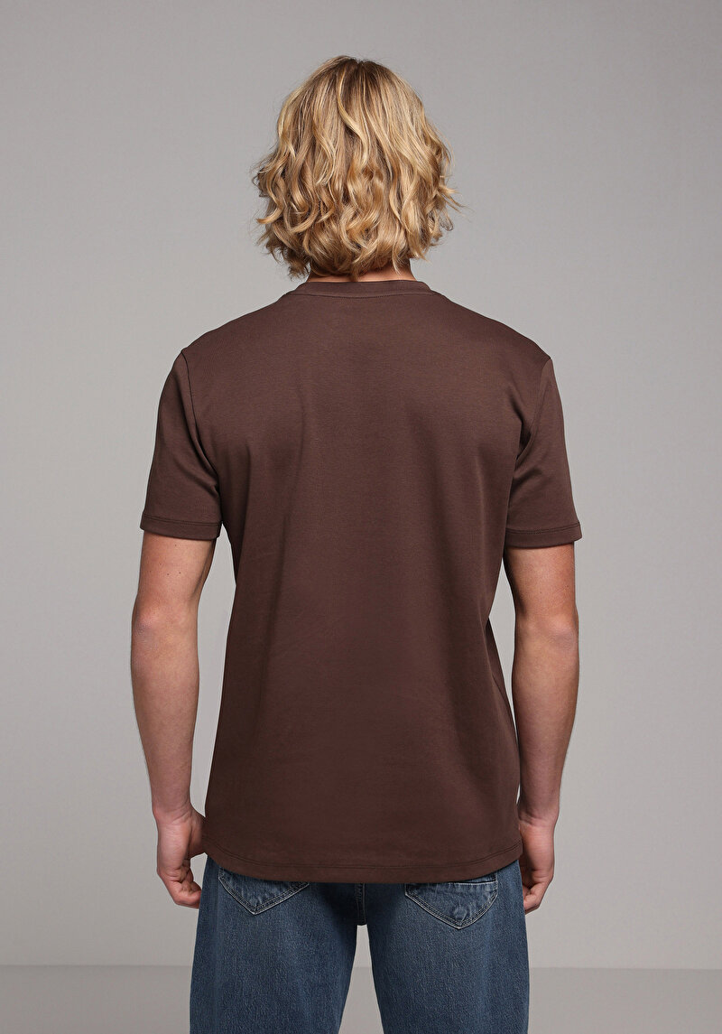 Показати інформацію про Футболка З Коротким Рукавом Чоловіча Коричнева