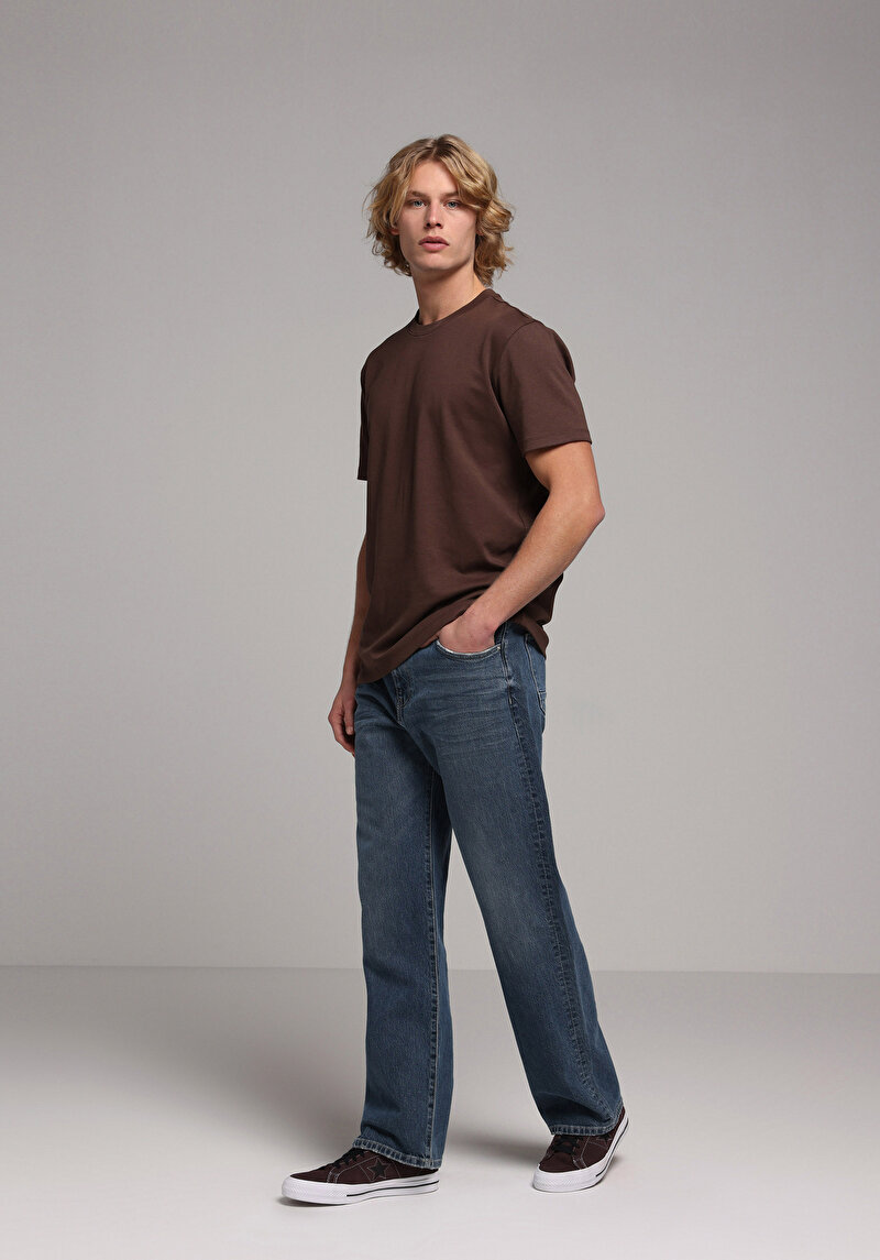 Показати інформацію про Футболка З Коротким Рукавом Чоловіча Коричнева