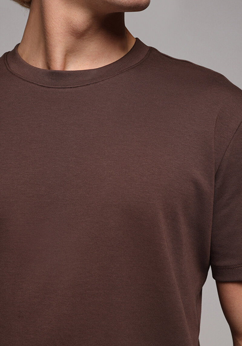 Показати інформацію про Футболка З Коротким Рукавом Чоловіча Коричнева