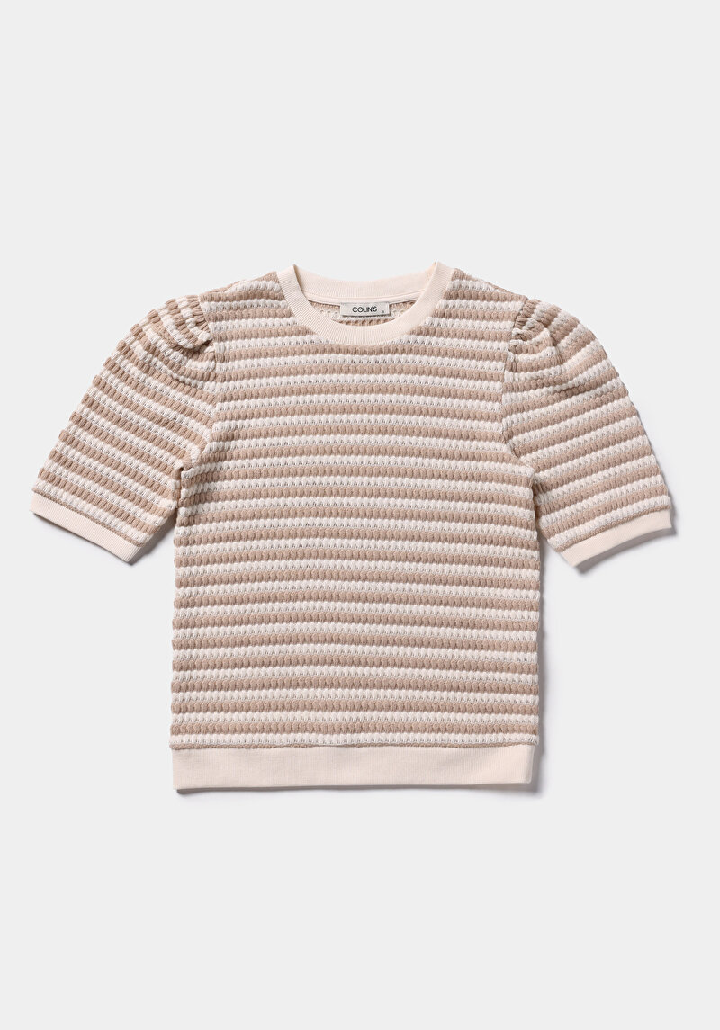 Показати інформацію про Светр Із Коротким Рукавом Жіночий Бежевий